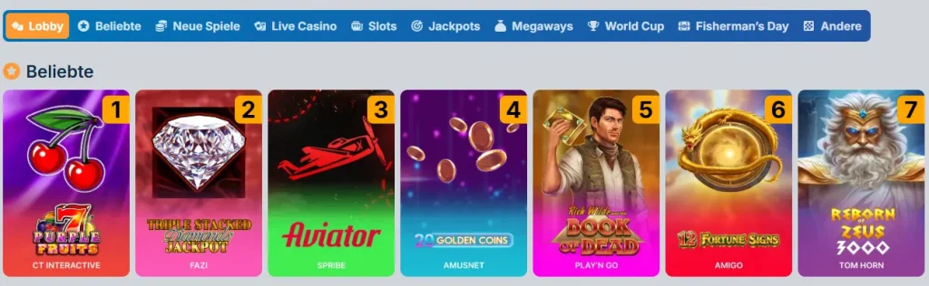 Bild aus dem Spielbereich von KikoBet